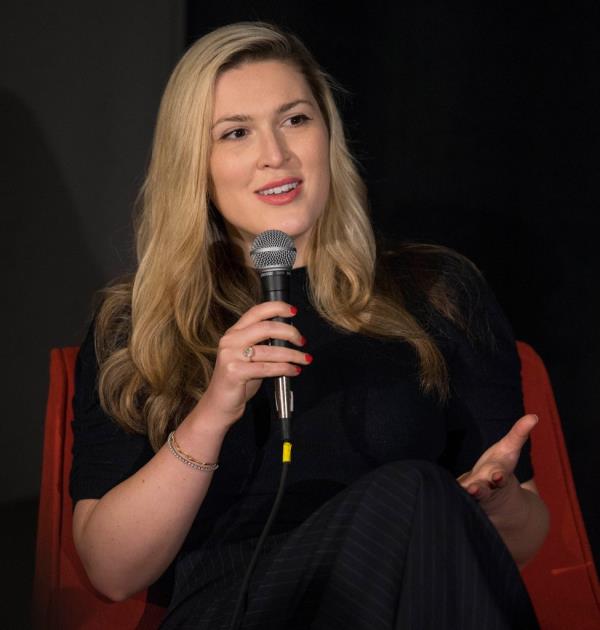 Olivia Nuzzi speaks at an event on Sept. 20, 2024.