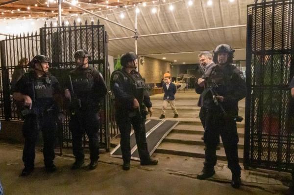 NYPD security has been beefed up at Big Apple synagogues and other Jewish sites, including at Chabad Lubavitch in Midtown Manhattan. The move comes amid security concerns following a surprise attack on Israel by Hamas radicals.