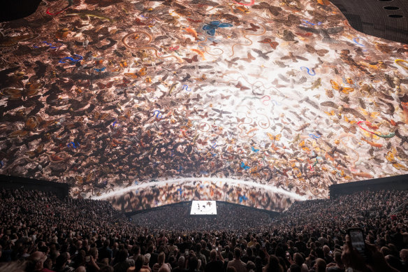 U2 perform at the Sphere in Las Vegas.